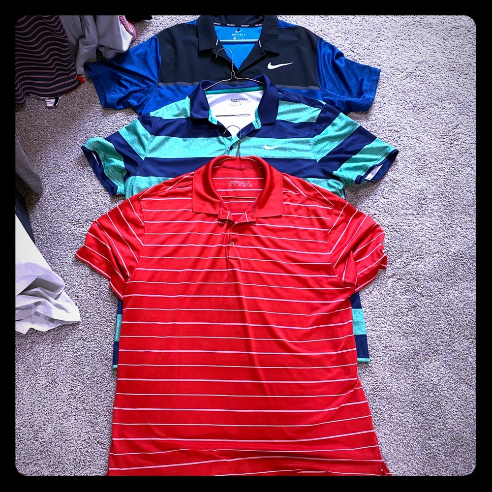 Lot of 3 XL Nike Golf Shirts